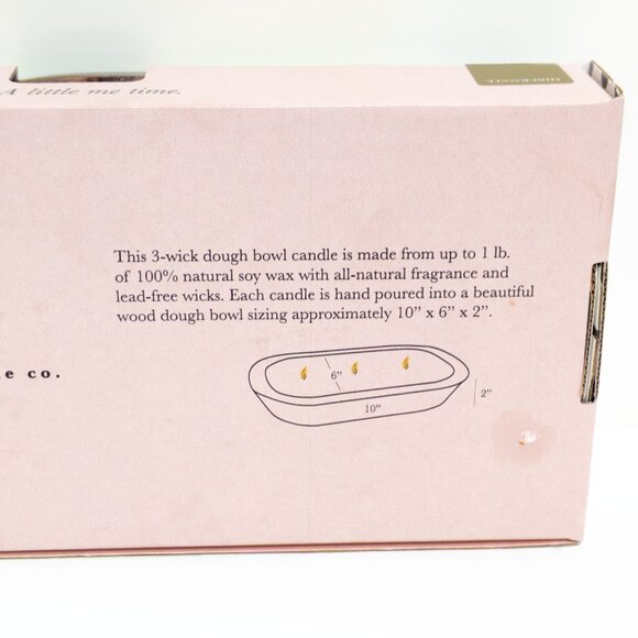 TLC. Candle Co. 3-Wick Dough Bowl Soy Candle Scented Patchouli Vanilla Amber NWT - Picture 3 of 7